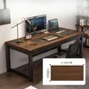 Biurko Komputerowe Ciemny Buk Nowoczesne Industrialne Loft Podgląd zdjęcia produktu 8