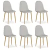 Chaise Salle à Manger Lot de 6 Gris Design Moderne Chaises Voir les images du produit 1