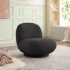 Loungesessel Emma aus Teddy Bouclé drehbar - Schwarz Produktbild-Vorschau 2
