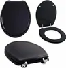 Grafner WC Sitz aus MDF stabile Qualität Pure Black Produktbild-Vorschau 2
