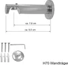 Innenlauf Gardinenstange Edelstahl look, Durchmesser 16mm, Produktbild-Vorschau 2