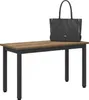 vidaXL Panca artigianale in rovere 80 x 35 x 45 cm Anteprima dell’immagine prodotto 3
