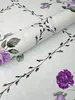 PVC Tischdecke ROSALIE weiss lila Ranke Meterware Wachstuch Produktbild-Vorschau 1