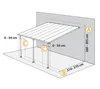 Palram - Canopia Aluminium Terrassenüberdachung Feria Weiß Produktbild-Vorschau 7