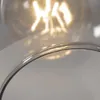 Bogenlampe Schwarz mit Gold mit Rauchglas Zuzanna Produktbild-Vorschau 3