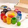 Montessori Holzspielzeug Bälle in Tassen 4 cm Produktbild-Vorschau 5
