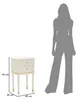 Nočný stolík Camille 40 x 71 x 30 cm MDF borovica železo Náhľad obrázku produktu 7