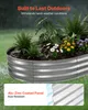SucceBuy Metalowa podwyższona grządka 240 x 120 x 30 cm, Podgląd zdjęcia produktu 5