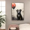 Wanddeko 80x120 cm - Banksy - Hund - Luftballon - Tiere, Produktbild-Vorschau 2