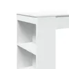 vidaXL Barový stůl s policí bílý 95x47x103,5 cm materiál na Náhled obrázku produktu 7
