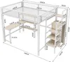 MODFU Hochbett 140x200cm mit Rausfallschutz, Kinderbett mit Produktbild-Vorschau 8