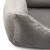 Premium Hundebett Velvet Grau XXL – 120x95x25 cm | Weiches Produktbild-Vorschau 4