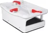 A white plastic filter holder with red clips for a dryer. Produktbild-Vorschau