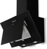 A black kitchen range hood is shown against a white background. Produktbild-Vorschau