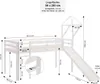 Homestyle4u Kinder Hochbett 90x200 Rutsche Vorhang Tunnel Produktbild-Vorschau 8