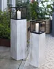 2x Windlichtsäule "Modern Shabby" aus Holz, Metall & Glas, Produktbild-Vorschau 1