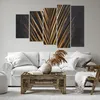 Bild auf Leinwand - Leinwandbild - 5 Teile - Blatt golden Produktbild-Vorschau 6