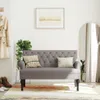 vidaXL Banc avec dossier Taupe 120x62x75,5 cm Tissu Voir les images du produit 2
