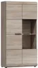 Wohnwand LINK Eiche Sonoma – 2x Vitrine + TV-Lowboard + Produktbild-Vorschau 3