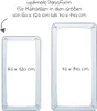Diagrams showing optimal fit for mattresses of different sizes. Produktbild-Vorschau