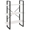 vidaXL Bücherregal 3 Fächer Weiß 80x30x105 cm Massivholz Produktbild-Vorschau 13