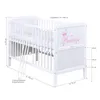 Baby-Delux Babybett Kinderbett Natalie Princess 140×70 Weiß Produktbild-Vorschau 9