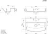 Technical drawings and dimensions of a sink. Produktbild-Vorschau