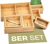 Schubladen Organizer Box 8er Set - Aus nachhaltigemBambus Produktbild-Vorschau 1