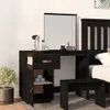 vidaXL Schminktisch Schwarz 95x50x134 cm Massivholz Kiefer Produktbild-Vorschau 2