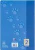 A blue notebook cover with paw print designs. Anteprima dell’immagine prodotto