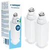 A product shot of two refrigerator water filters and their packaging. Anteprima dell’immagine prodotto