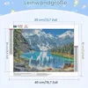 Kit per il Diamond Painting: Paesaggio montano con lago, Anteprima dell’immagine prodotto 3