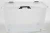 A transparent storage box with black handles and latches, shown against a white background. Produktbild-Vorschau