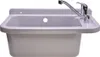 ADGO® Spülbecken Waschbecken Grau 60 cm Wasserhahn Und Produktbild-Vorschau 1