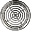 A close-up, top-down view of a round ventilation grille with a silver finish. Anteprima dell’immagine prodotto