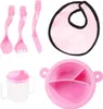 Puppen-Buggy Set mit Reisebett und Zubehör grau/rosa - Produktbild-Vorschau 5