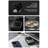 Collage of images showing a 3-in-1 wireless charger and its features. Produktbild-Vorschau