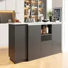 Abrihome Ausziehbar Bartisch mit Stauraum, 360° Drehbarer Produktbild-Vorschau 1