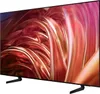 A side view of a Samsung television on a black background. Produktbild-Vorschau