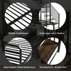 Collage of close-up images highlighting features of a metal bunk bed with a staircase. Produktbild-Vorschau