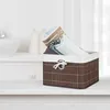 Relaxdays Aufbewahrungskorb, Stoffbezug, Bambus, Produktbild-Vorschau 5