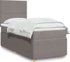 Boxspringbett mit Matratze Taupe 80x200 cm Stoff Produktbild-Vorschau 2