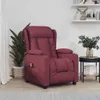 A burgundy recliner chair is shown in a room with a plant and a side table. Podgląd zdjęcia produktu