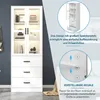 okwish Vitrine Highboard Standvitrine mit 3 Schubladen und Produktbild-Vorschau 5
