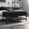 vidaXL Lavice na boty černá 102x42x45 cm Materiál na bázi Náhled obrázku produktu 2