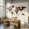 3D-Wandkunst aus Holz, Weltkarte, große Wanddekoration aus Produktbild-Vorschau 3