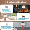 ZMH Tischlampe Solar Akku Nachttischlampe Kabellos Led Produktbild-Vorschau 3
