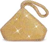 Topchances Damen Abend Party Strass Satin Plissee Abend Produktbild-Vorschau 1