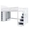 Hochbett mit Kleiderschrank und Lattenrost, 90x200 cm, Produktbild-Vorschau 2