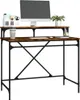vidaXL Stôl z dymového duba 100x50x90 cm materiál drevo a Náhľad obrázku produktu 4